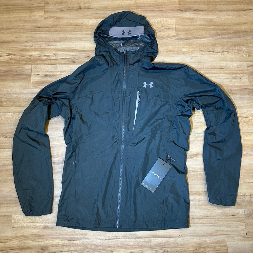 Under Armour Pertex Shield Elemental Protection Fitted Rain Jacket Size Medium